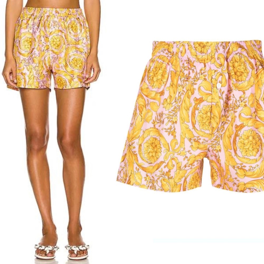 Versace Morocco print pajama shorts